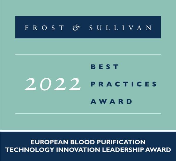 Frost & Sullivan称赞其血液净化平台能够选择性和高效地从血液中提取大量化合物